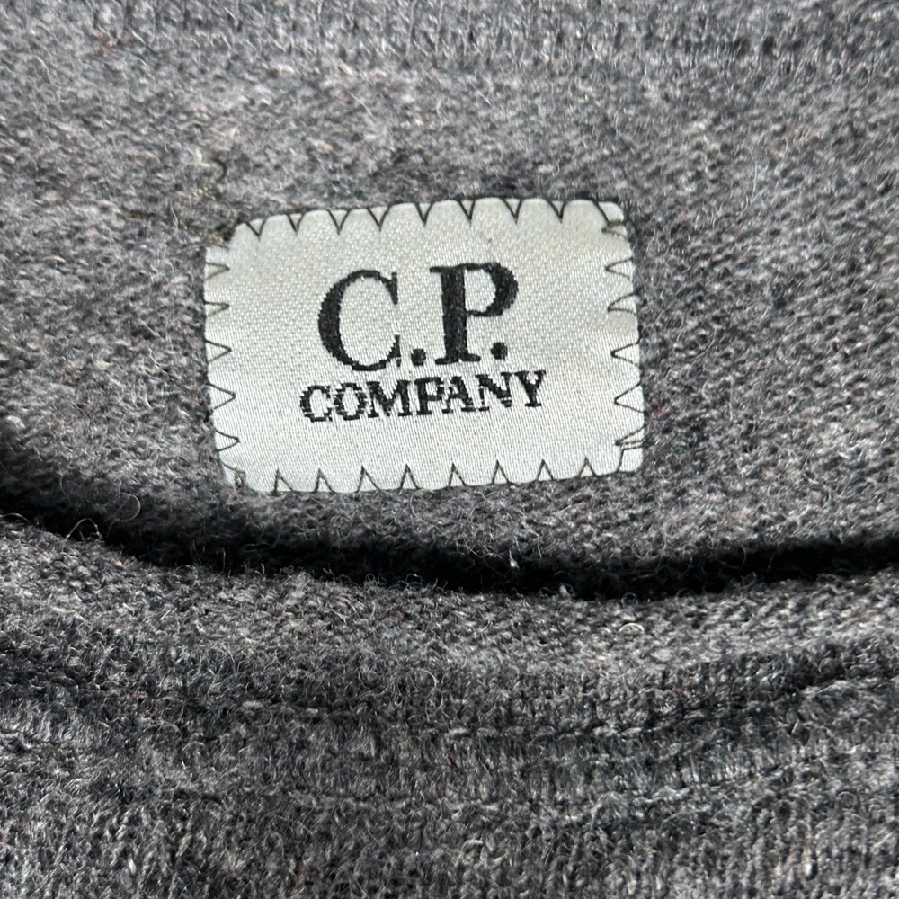 CP Company Sweater Mens Grey Wool Linen Blend Crewneck Knit italy Made - Picture 13 of 16